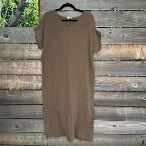 Eileen Fisher Linen Short Sleeve Dress